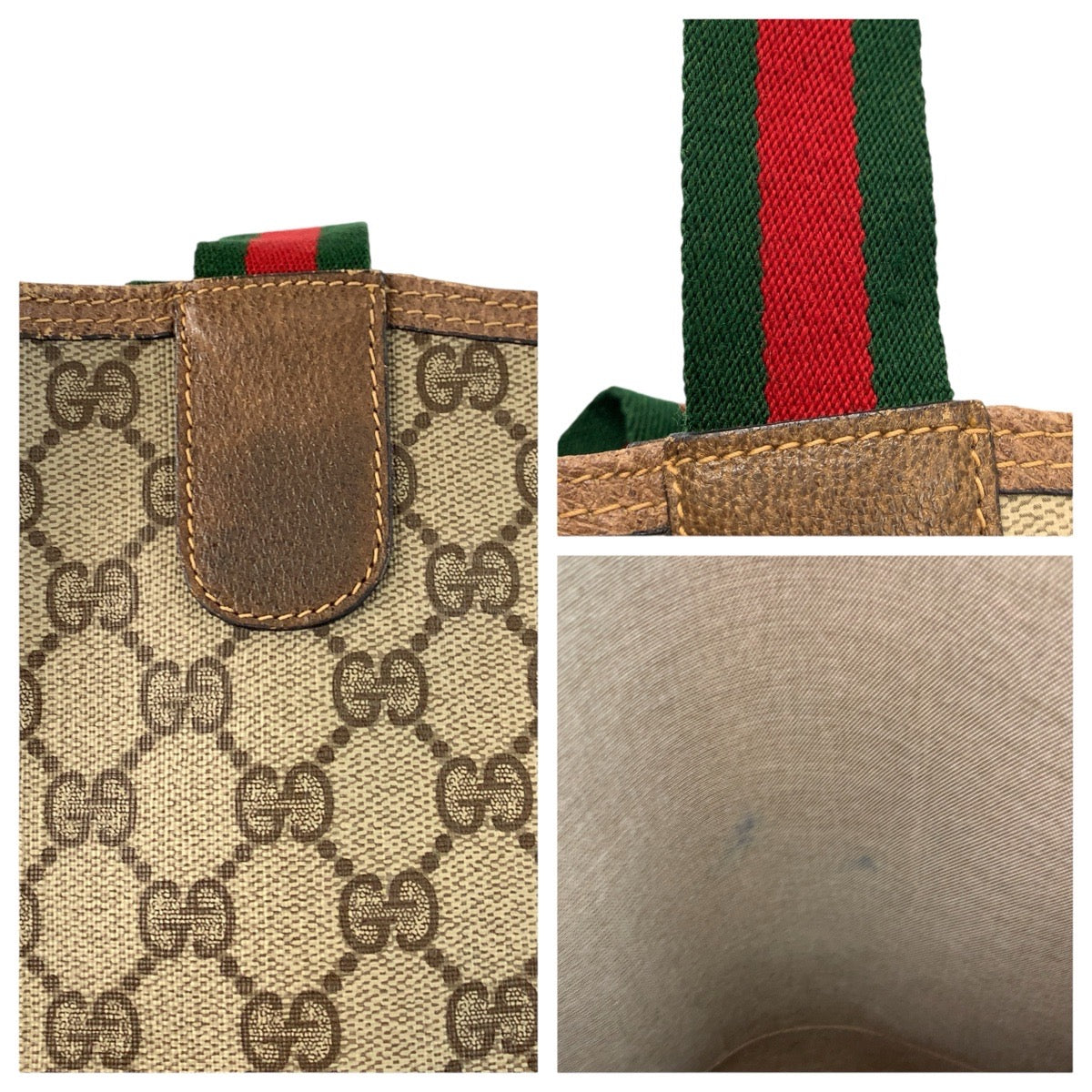 24064
GUCCI グッチ ヴィンテージ シェリーライン ベージュ ブラウン GGスプリームキャンバス 39 02 003 トートバッグ ショルダーバッグ レディース ABP28