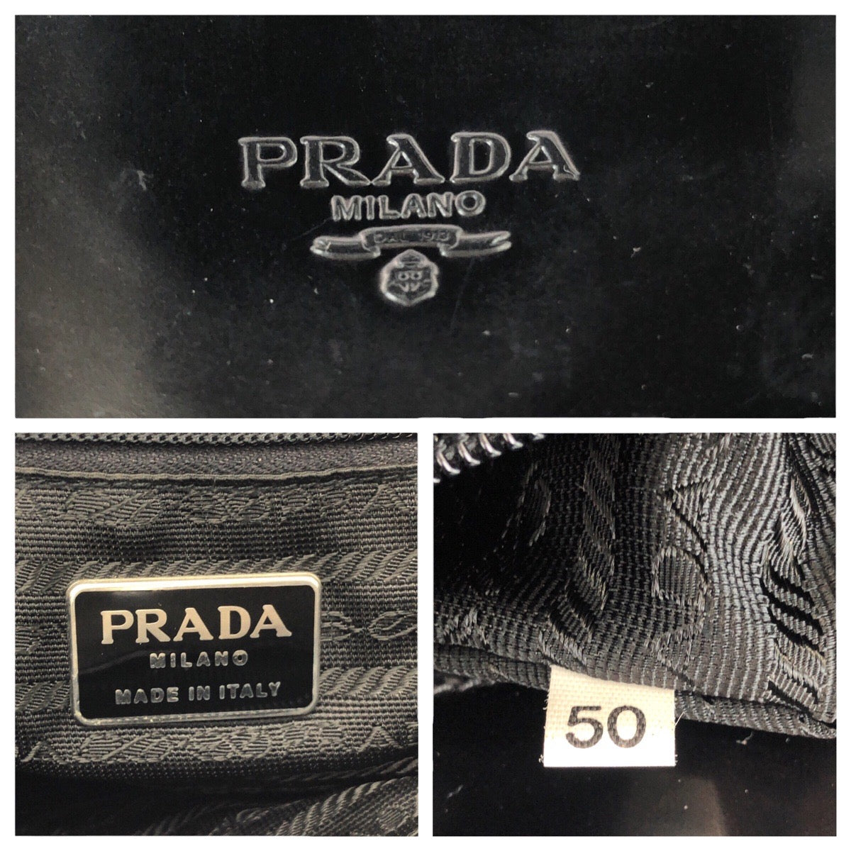 24067
PRADA プラダ ブラック 黒 シルバー金具 パテントレザー ショルダーバッグ トートバッグ レディース AB36