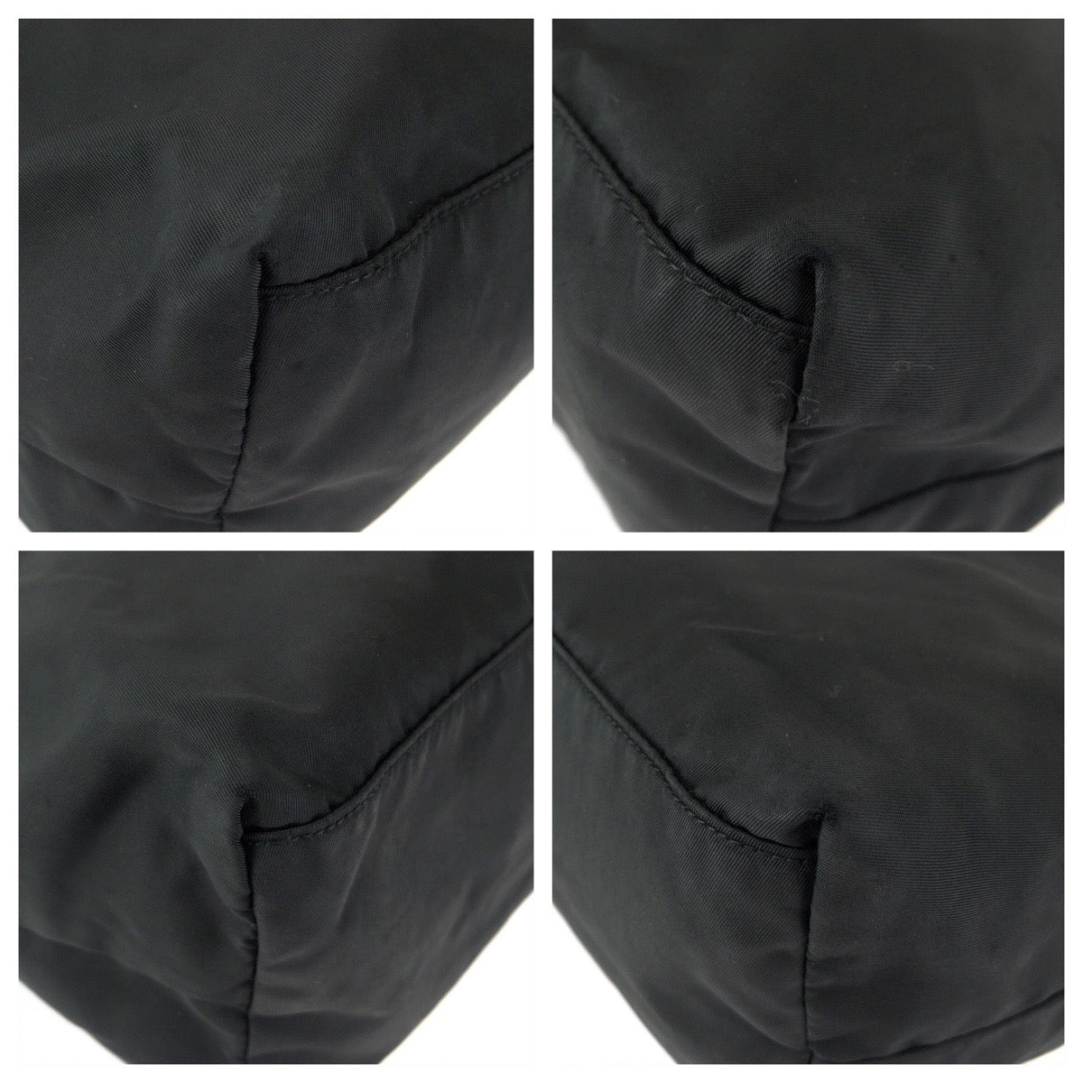 24068
PRADA プラダ テスート 三角ロゴプレート ブラック 黒 シルバー金具 ナイロン / レザー トートバッグ ハンドバッグ レディース AB35