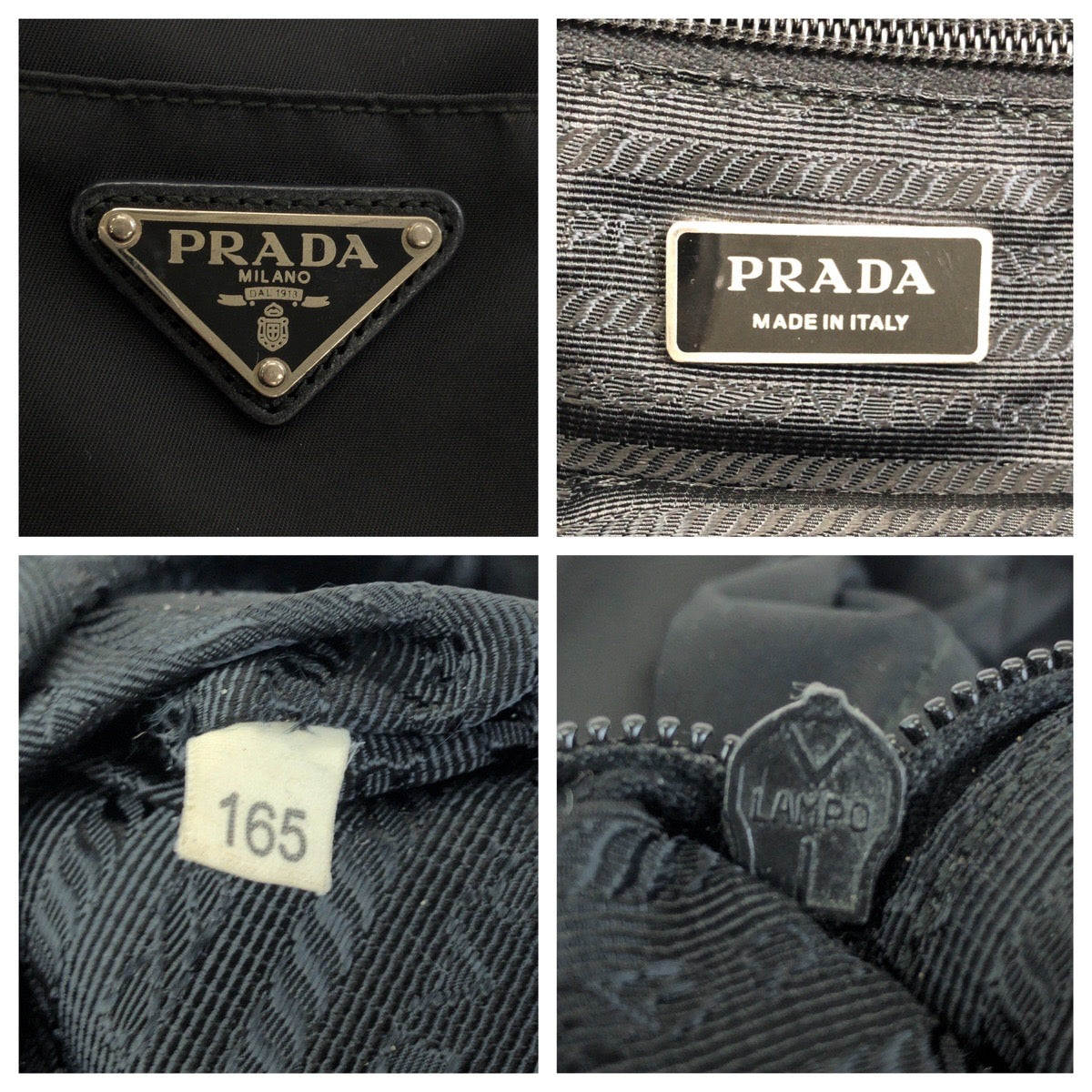 24068
PRADA プラダ テスート 三角ロゴプレート ブラック 黒 シルバー金具 ナイロン / レザー トートバッグ ハンドバッグ レディース AB35