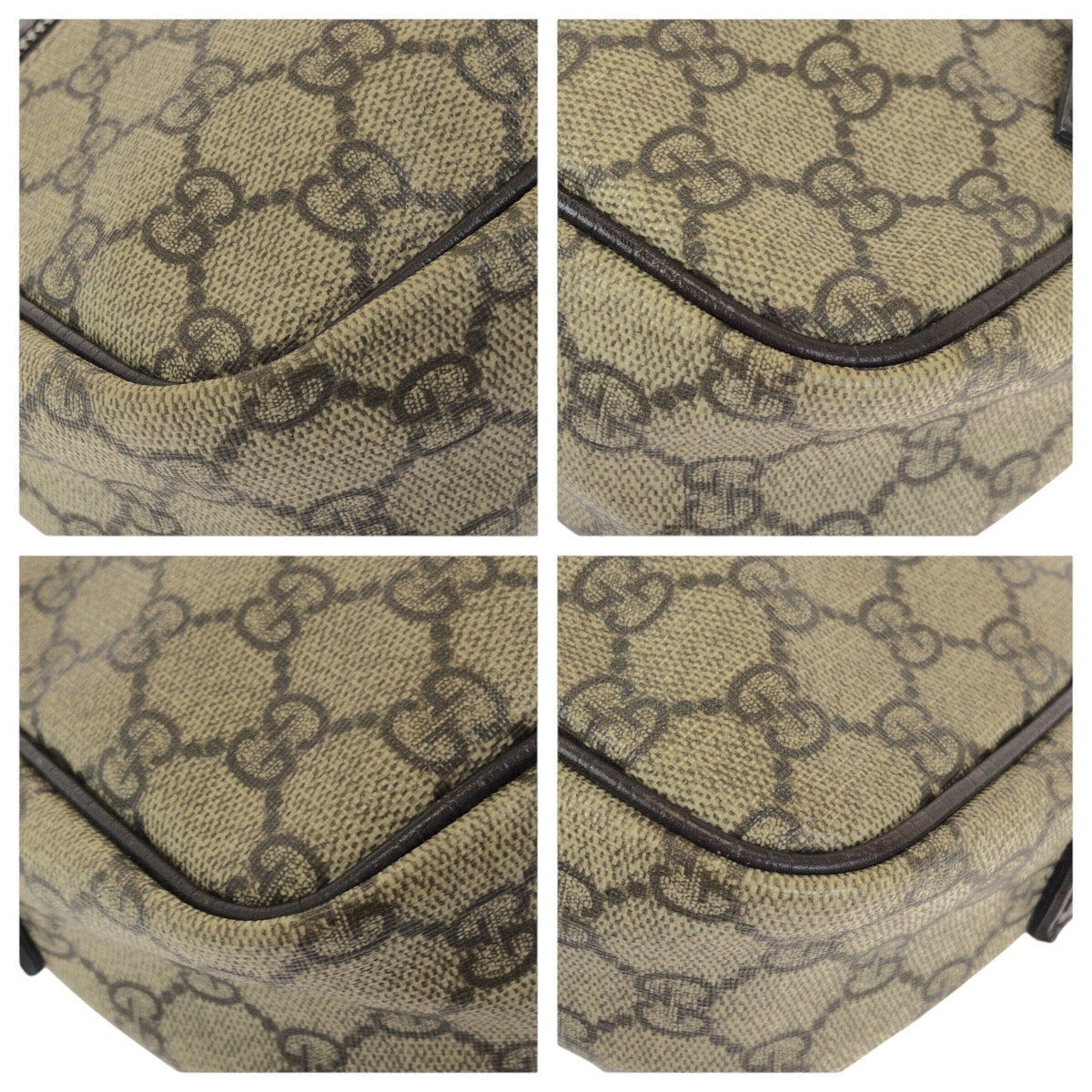 24071
GUCCI グッチ ベージュ ブラウン シルバー金具 GGスプリームキャンバス / レザー 1141291 ショルダーバッグ メッセンジャーバッグ レディース AB35