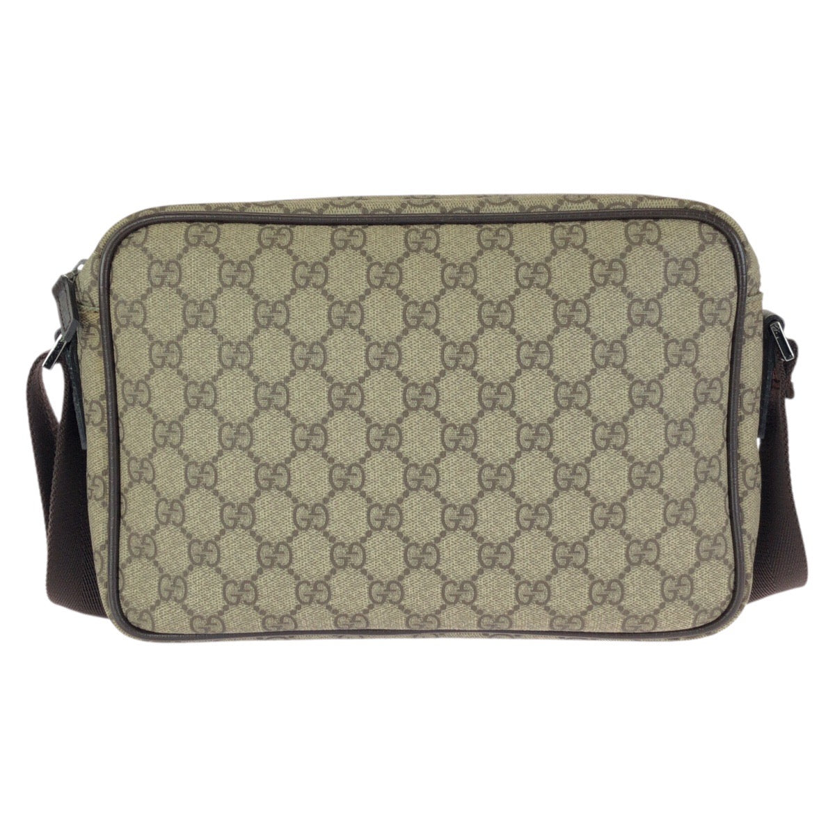 24073
GUCCI グッチ ベージュ ダークブラウン シルバー金具 GGスプリームキャンバス / レザー 114531 ショルダーバッグ メッセンジャーバッグ レディース ABP36