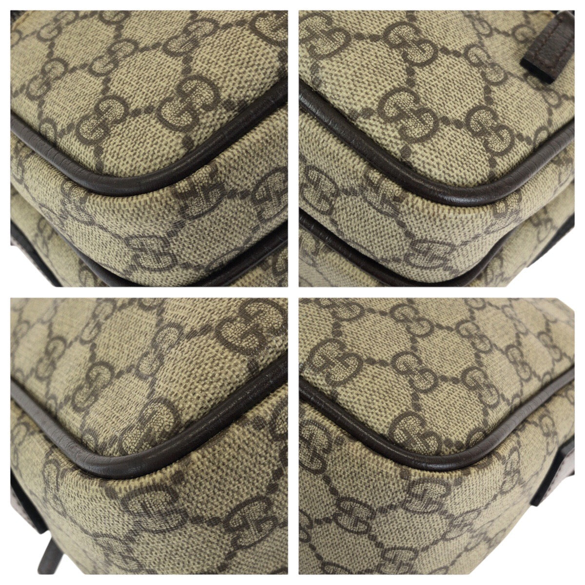 24073
GUCCI グッチ ベージュ ダークブラウン シルバー金具 GGスプリームキャンバス / レザー 114531 ショルダーバッグ メッセンジャーバッグ レディース ABP36