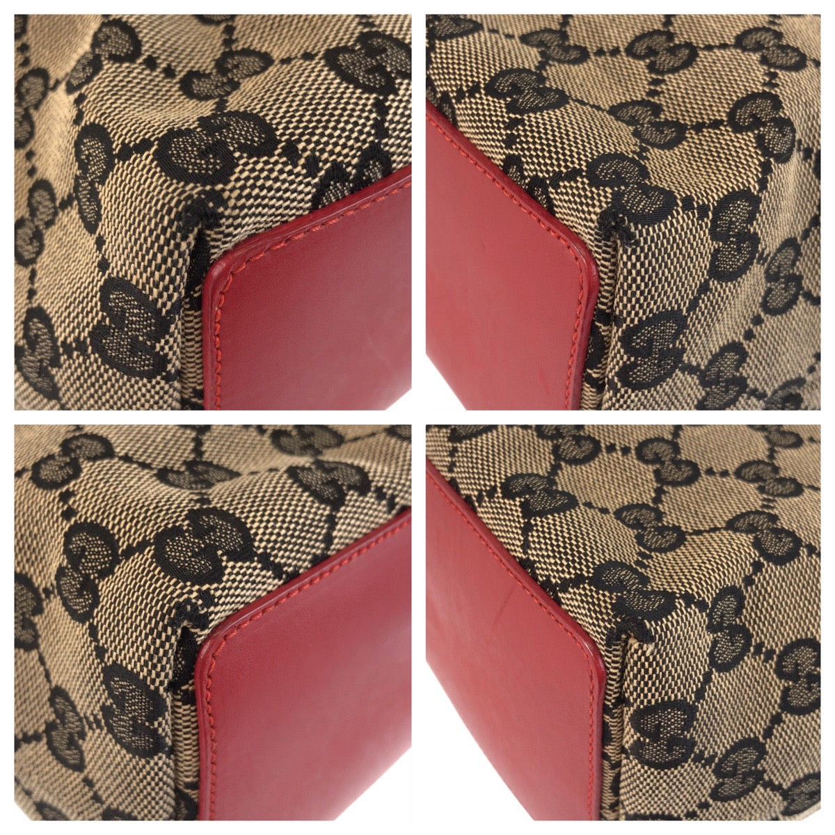 24074
GUCCI グッチ ネイビー レッド ゴールド金具 GGキャンバス 002 1099 トートバッグ ハンドバッグ レディース ABP35