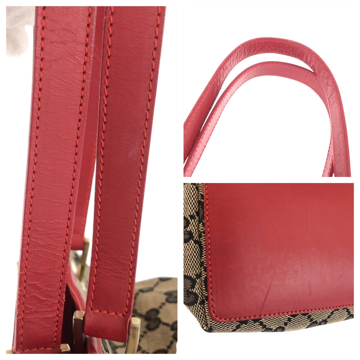 24074
GUCCI グッチ ネイビー レッド ゴールド金具 GGキャンバス 002 1099 トートバッグ ハンドバッグ レディース ABP35