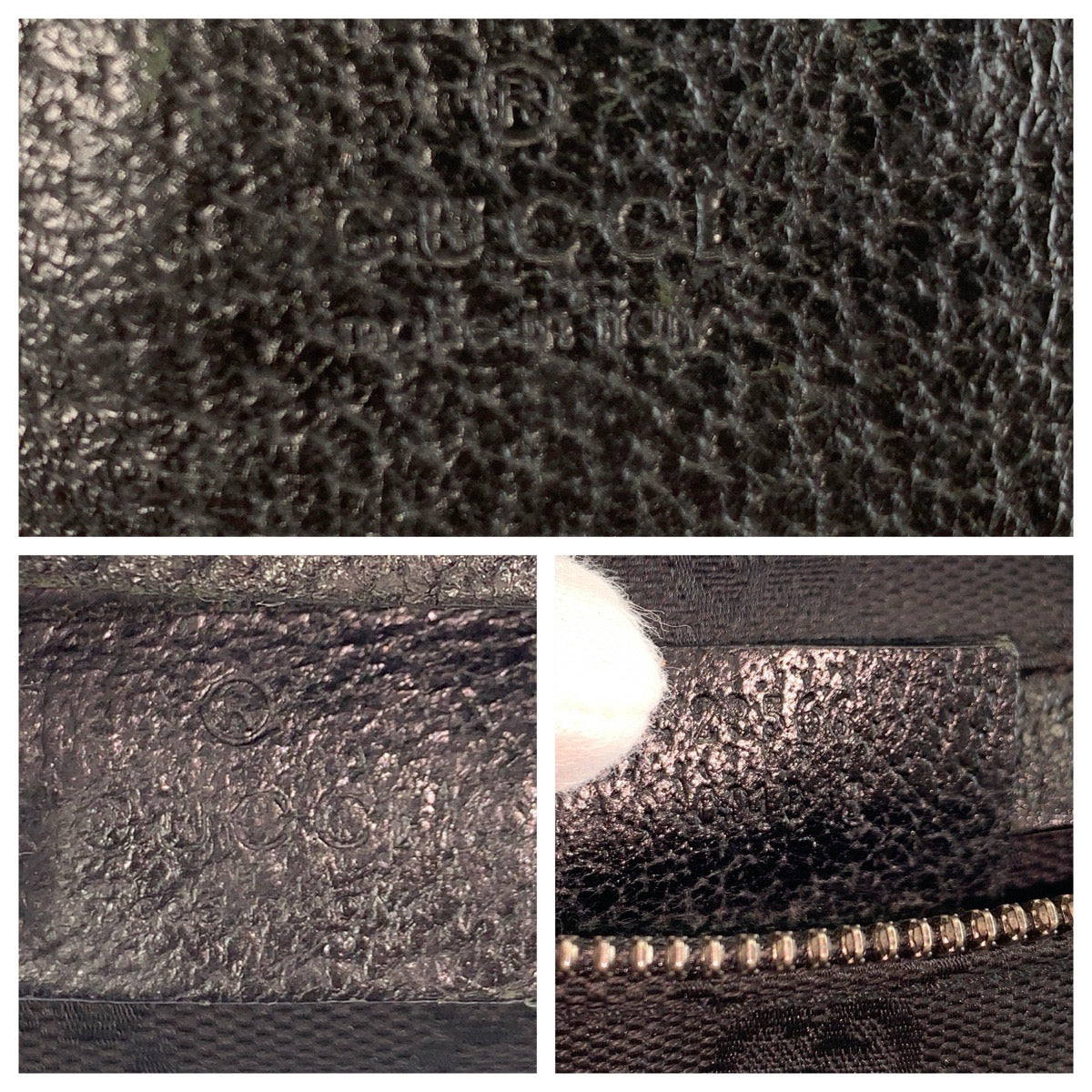 24076
GUCCI グッチ ブラック 黒 シルバー金具 GGキャンバス / レザー 28566 ボディバッグ ウエストポーチ メンズ AB35
