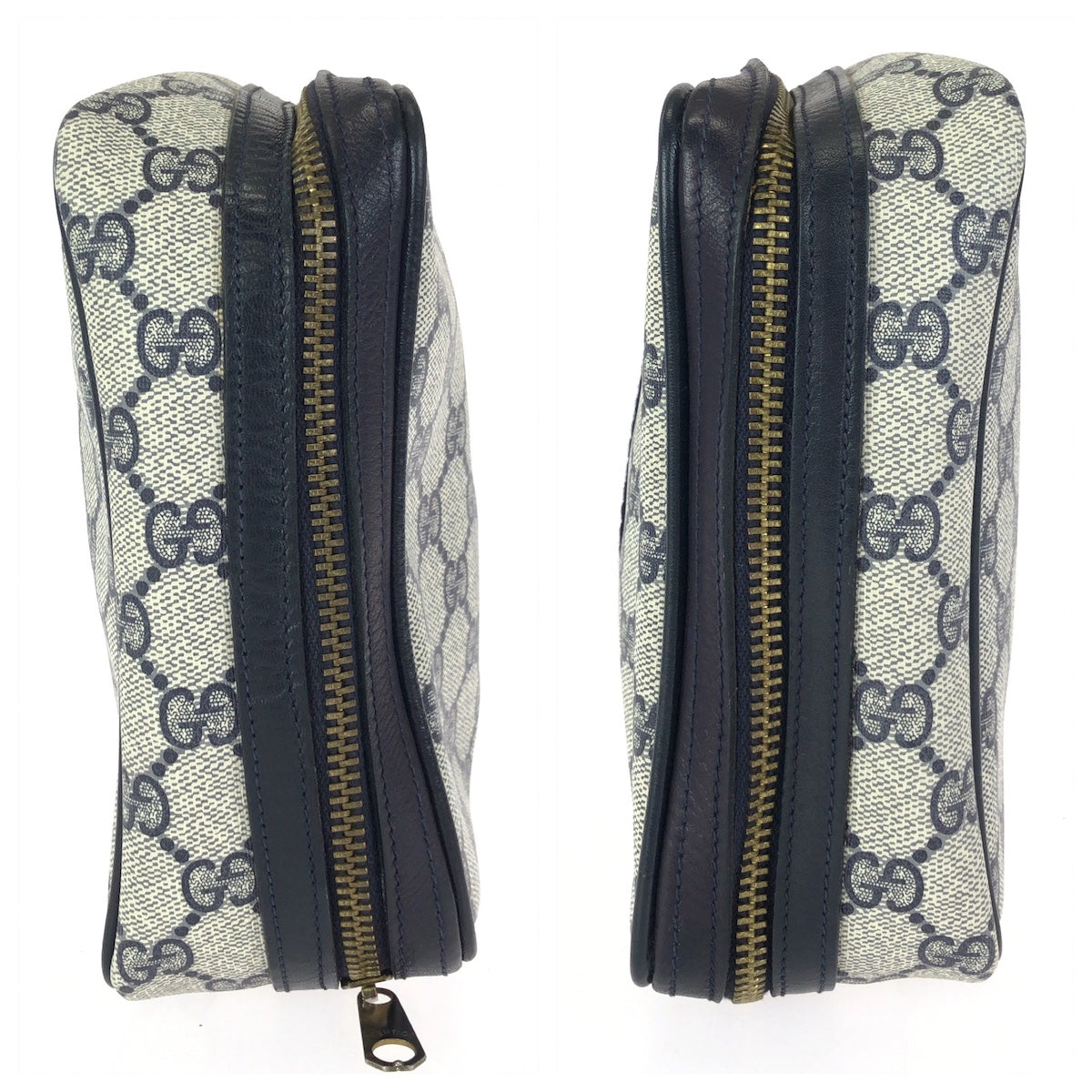 24078
GUCCI グッチ シェリーライン グレー ブラック ゴールド金具 GGスプリームキャンバス / レザー 38 ポーチ 小物入れ レディース ABP21