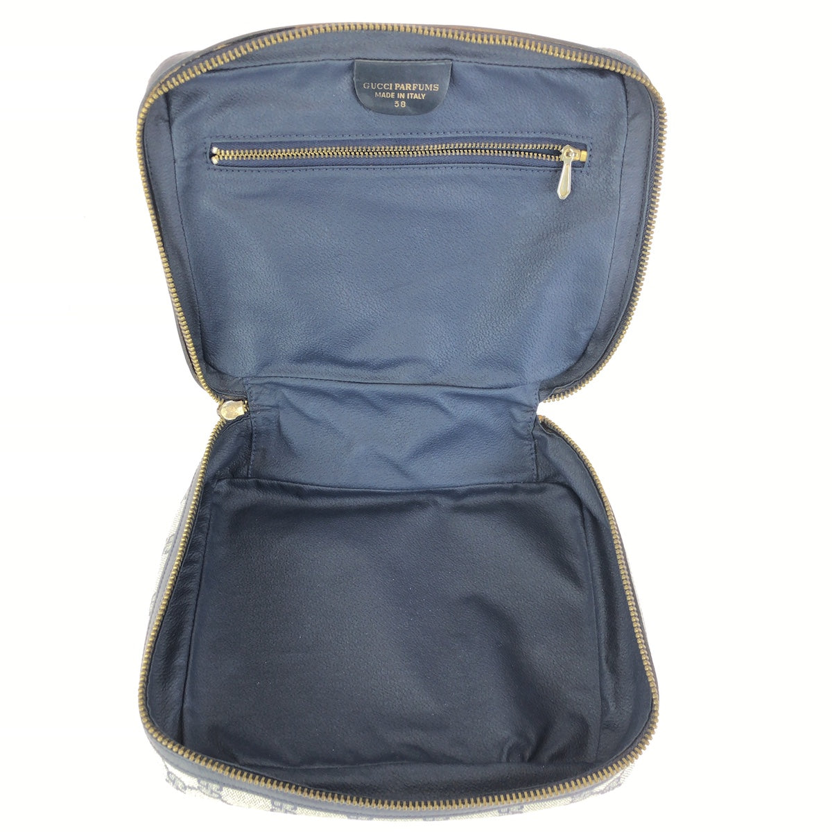 24078
GUCCI グッチ シェリーライン グレー ブラック ゴールド金具 GGスプリームキャンバス / レザー 38 ポーチ 小物入れ レディース ABP21