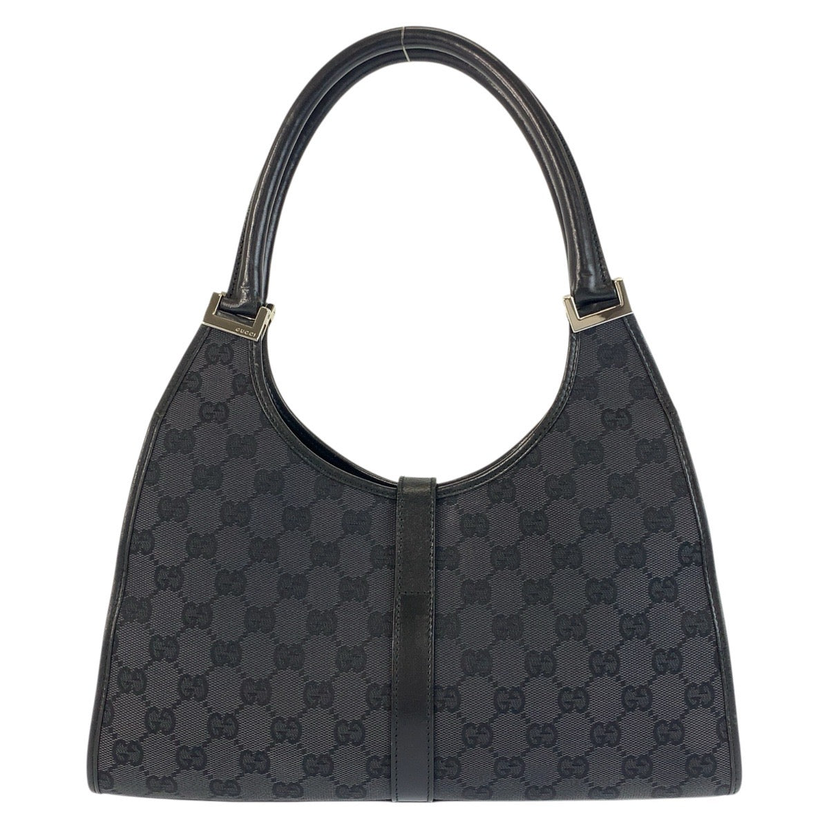 24079
GUCCI グッチ ジャッキー ブラック 黒 シルバー金具 GGキャンバス / レザー 002 1067 ハンドバッグ ショルダーバッグ レディース AB36