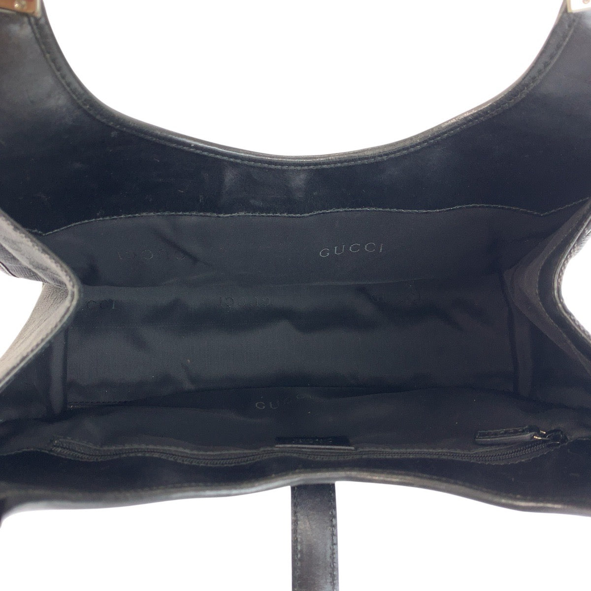 24079
GUCCI グッチ ジャッキー ブラック 黒 シルバー金具 GGキャンバス / レザー 002 1067 ハンドバッグ ショルダーバッグ レディース AB36