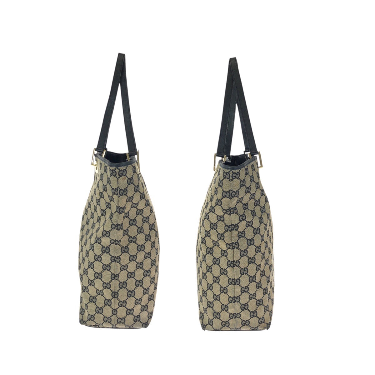 24081
GUCCI グッチ ベージュ ブラック ゴールド金具 GGキャンバス / レザー 002 1098 トートバッグ ショルダーバッグ レディース B21