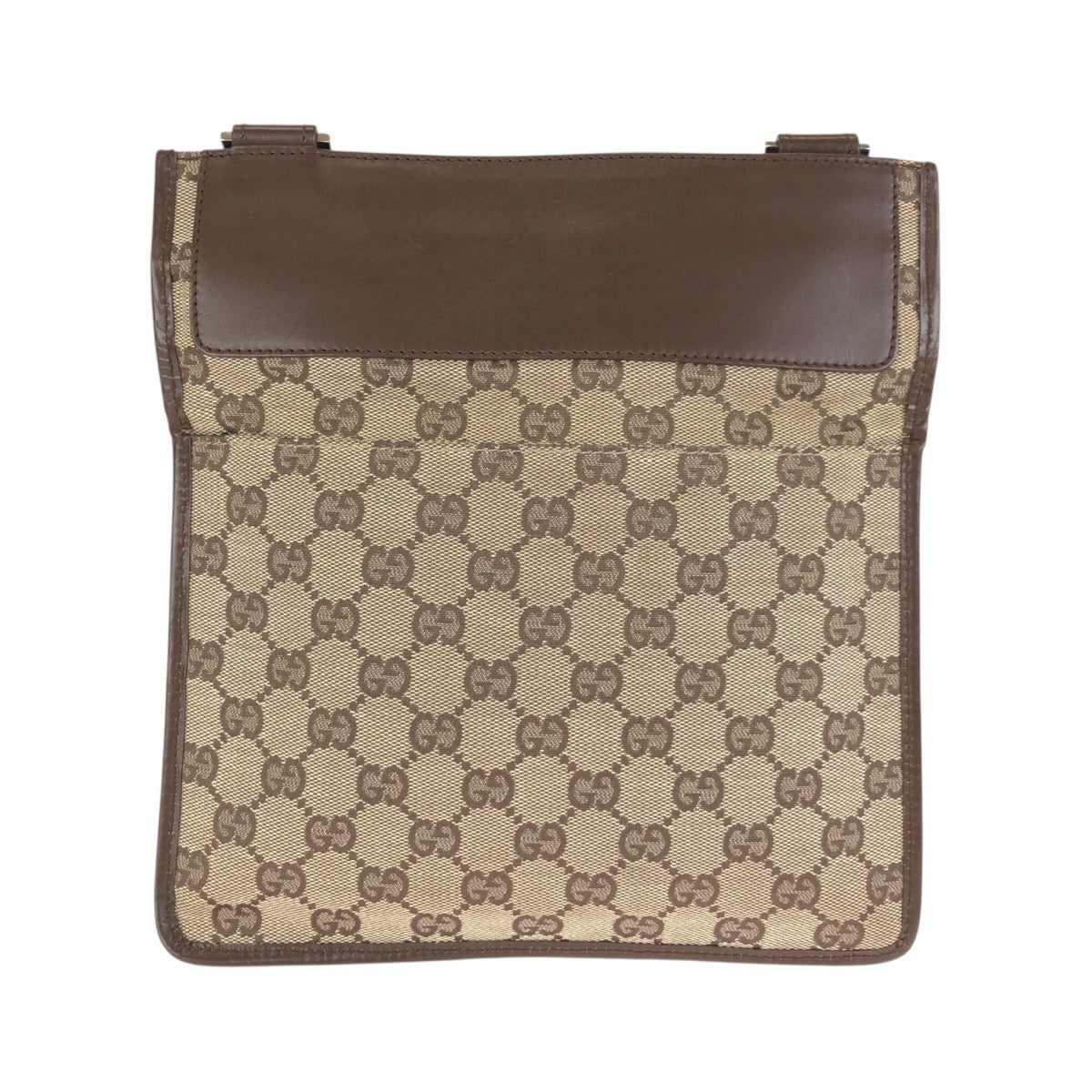 24083
GUCCI グッチ ブラウン ベージュ シルバー金具 GGキャンバス / レザー 019 0348 ショルダーバッグ メッセンジャーバッグ レディース AB36