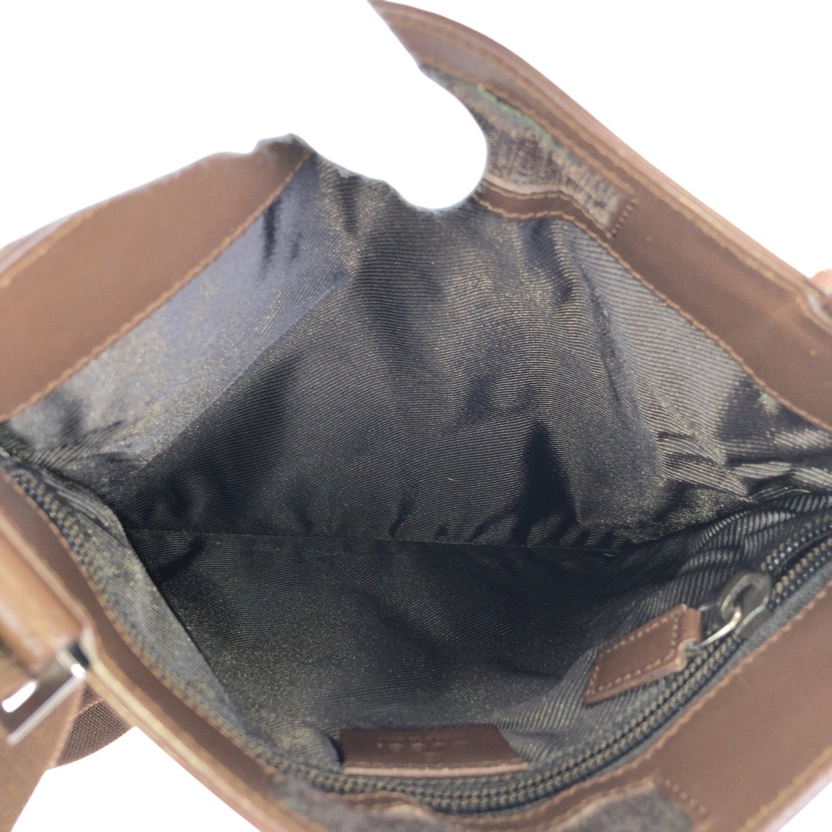 24083
GUCCI グッチ ブラウン ベージュ シルバー金具 GGキャンバス / レザー 019 0348 ショルダーバッグ メッセンジャーバッグ レディース AB36