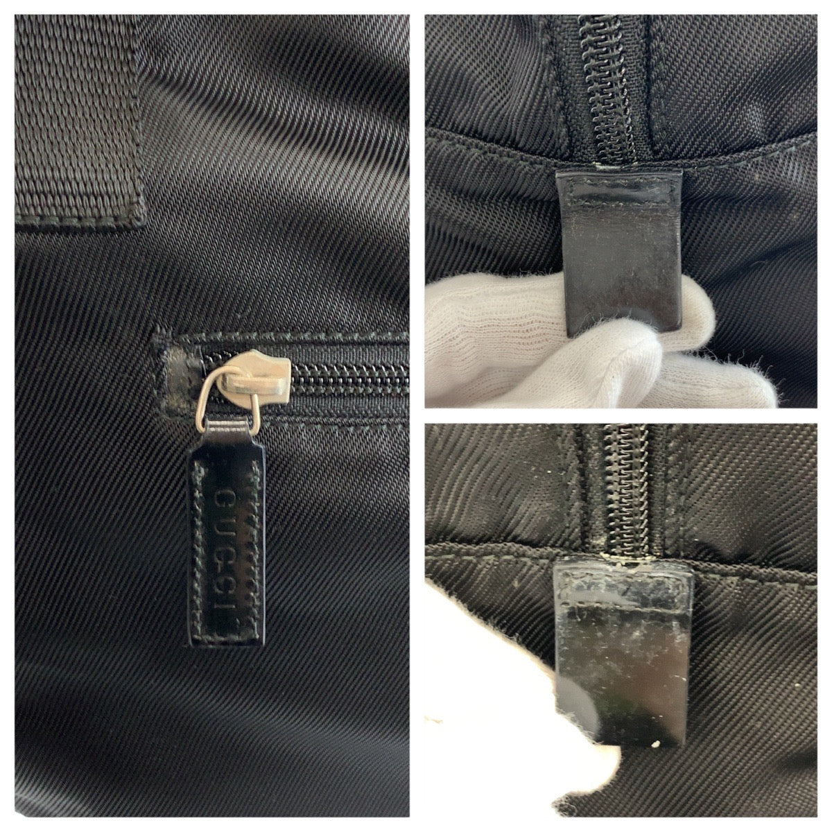 24089
GUCCI グッチ ブラック 黒 シルバー金具 ナイロン 012 0389 ボストンバッグ 旅行バッグ 男女兼用 レディース ABP35
