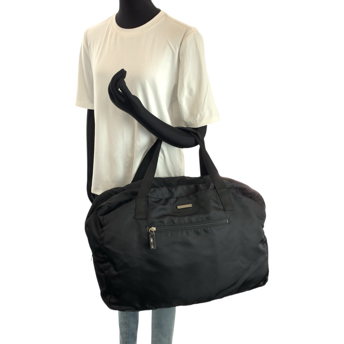 24089
GUCCI グッチ ブラック 黒 シルバー金具 ナイロン 012 0389 ボストンバッグ 旅行バッグ 男女兼用 レディース ABP35