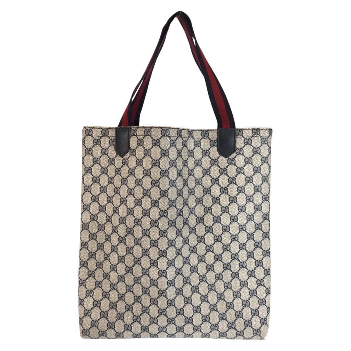 24090
GUCCI グッチ ヴィンテージ シェリーライン グレー ネイビー ゴールド金具 GGスプリームキャンバス トートバッグ ショルダーバッグ レディース AB19