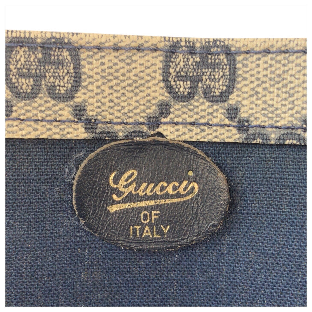 24090
GUCCI グッチ ヴィンテージ シェリーライン グレー ネイビー ゴールド金具 GGスプリームキャンバス トートバッグ ショルダーバッグ レディース AB19