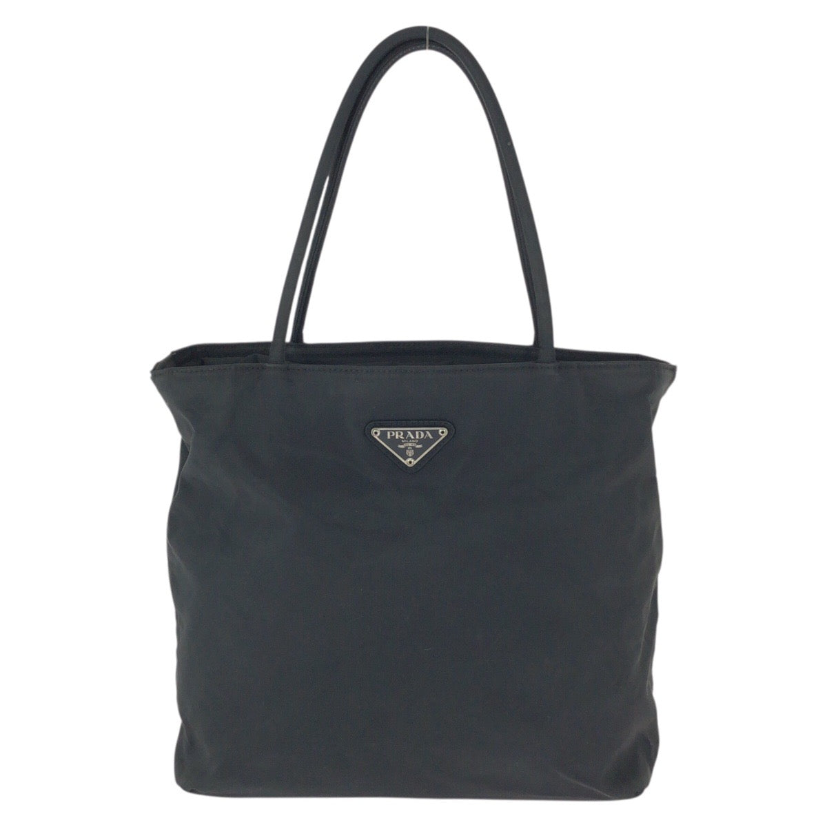 24092
PRADA プラダ テスート 三角ロゴプレート ブラック 黒 シルバー金具 ナイロン トートバッグ ハンドバッグ レディース AB28
