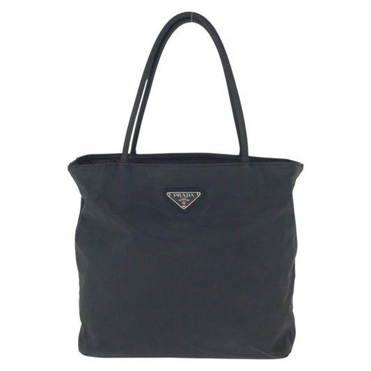 24092
PRADA プラダ テスート 三角ロゴプレート ブラック 黒 シルバー金具 ナイロン トートバッグ ハンドバッグ レディース AB28