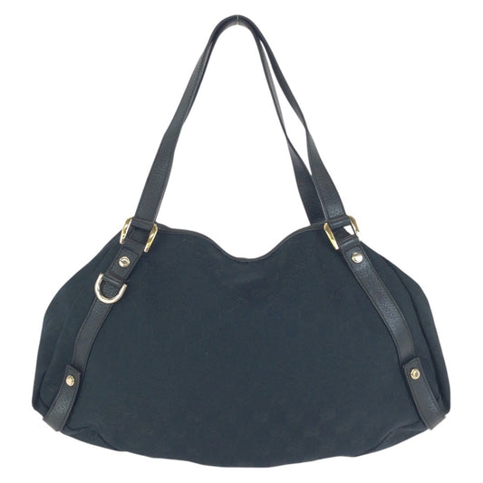 24093
GUCCI グッチ アビー ブラック 黒 ゴールド金具 GGキャンバス / レザー 130736 トートバッグ ショルダーバッグ レディース AB30