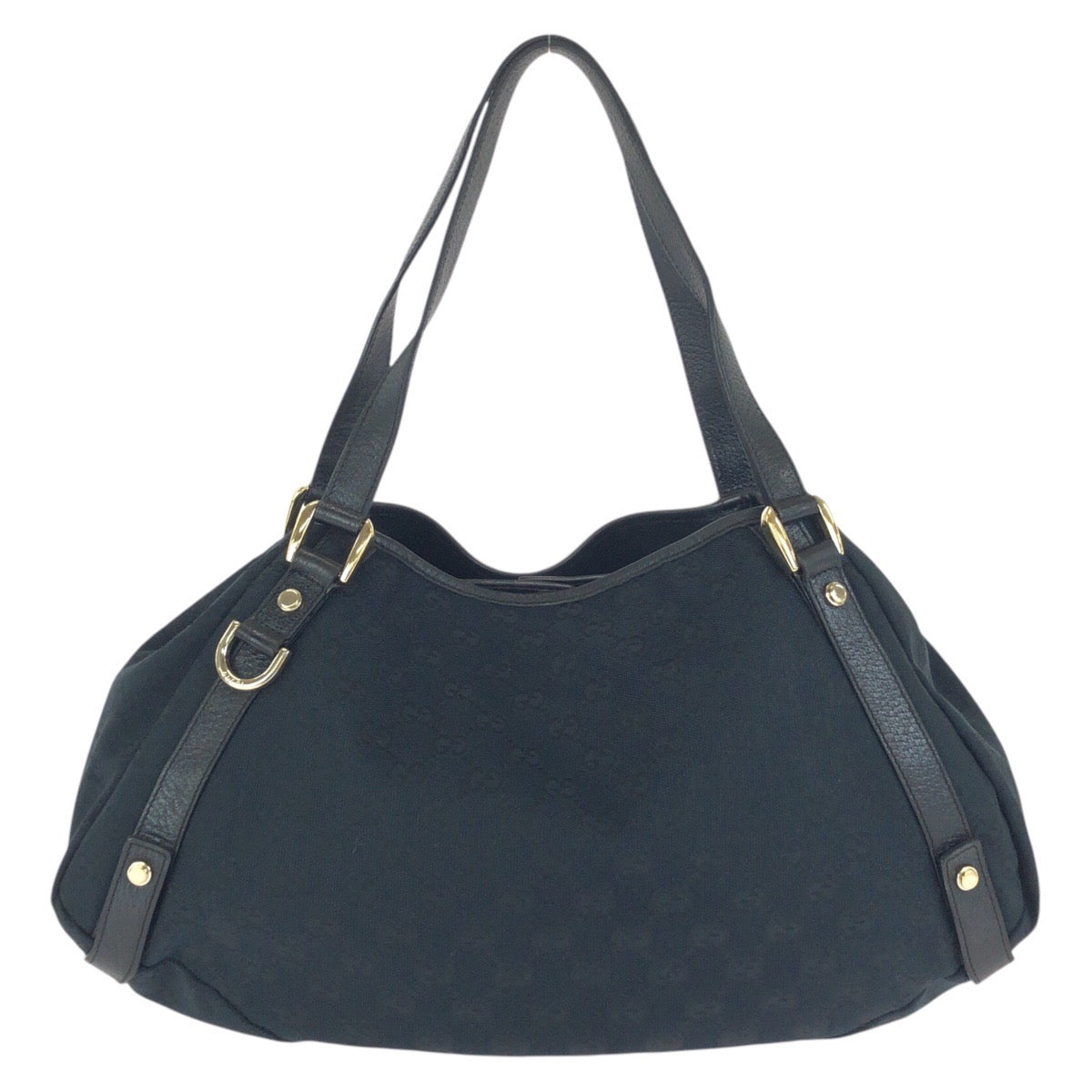 24093
GUCCI グッチ アビー ブラック 黒 ゴールド金具 GGキャンバス / レザー 130736 トートバッグ ショルダーバッグ レディース AB30