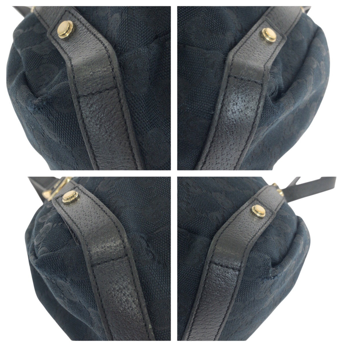 24093
GUCCI グッチ アビー ブラック 黒 ゴールド金具 GGキャンバス / レザー 130736 トートバッグ ショルダーバッグ レディース AB30