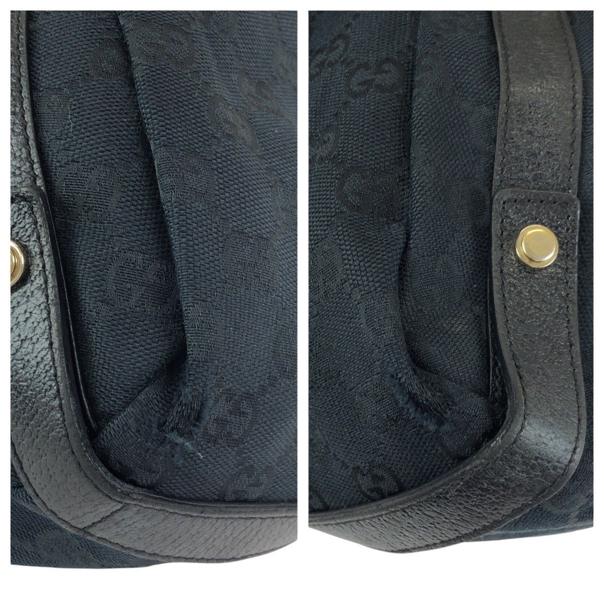 24093
GUCCI グッチ アビー ブラック 黒 ゴールド金具 GGキャンバス / レザー 130736 トートバッグ ショルダーバッグ レディース AB30