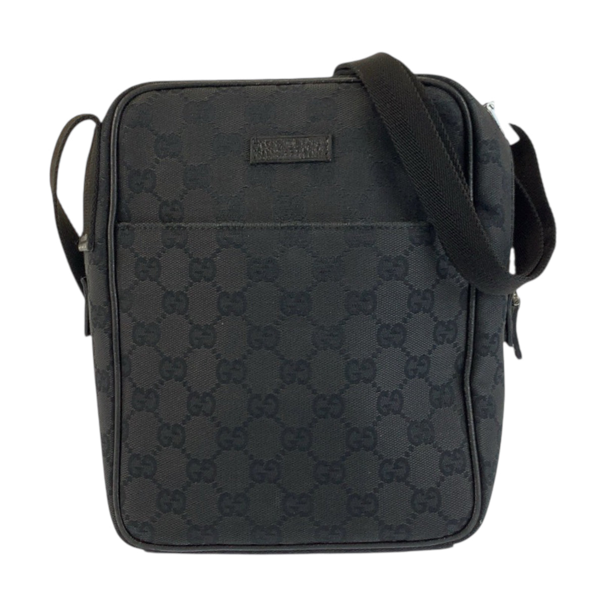 24094
GUCCI グッチ ブラック 黒 GGキャンバス 122759 ショルダーバッグ ポシェット レディース AB30