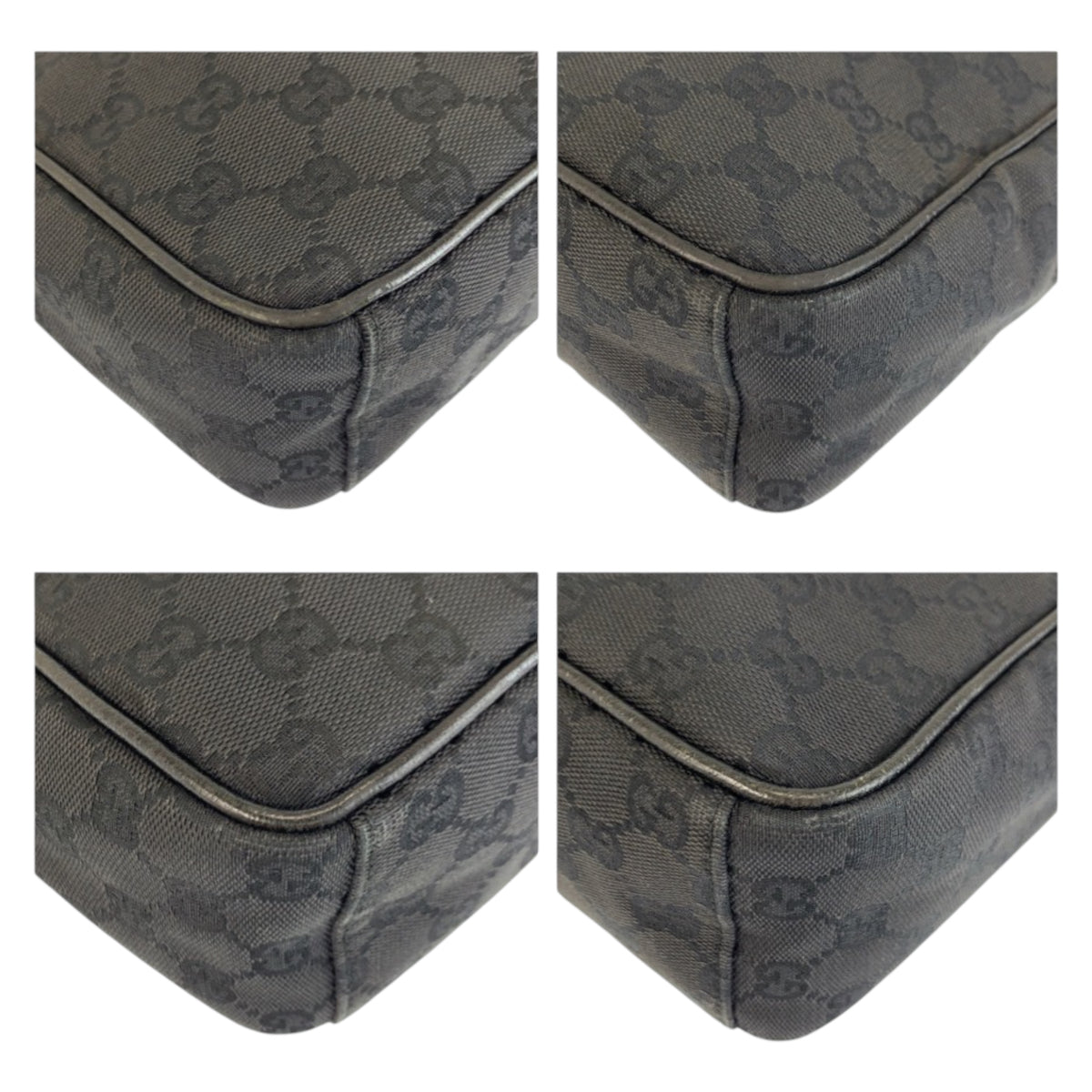 24094
GUCCI グッチ ブラック 黒 GGキャンバス 122759 ショルダーバッグ ポシェット レディース AB30