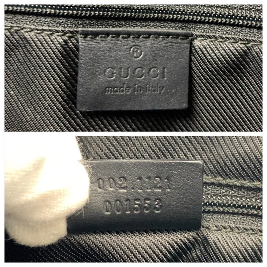 24095
GUCCI グッチ ブラック 黒 GGキャンバス / レザー 002 1121 トートバッグ ハンドバッグ レディース AB28