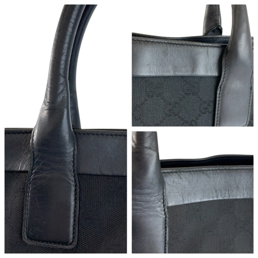 24095
GUCCI グッチ ブラック 黒 GGキャンバス / レザー 002 1121 トートバッグ ハンドバッグ レディース AB28