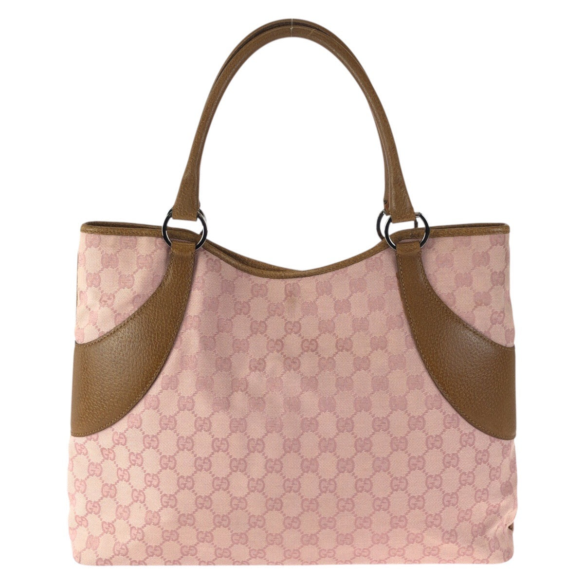 24096
GUCCI グッチ ピンク ブラウン シルバー金具 GGキャンバス / レザー 113016 トートバッグ ショルダーバッグ レディース AB30