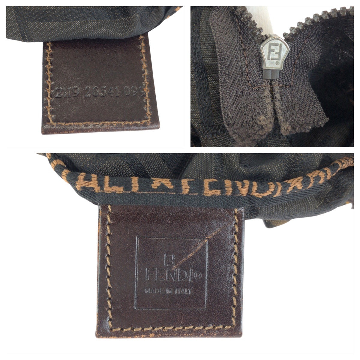 24097
FENDI フェンディ ズッカ ブラウン シルバー金具 キャンバス / レザー 2119 26541 099 ハンドバッグ レディース ABP28