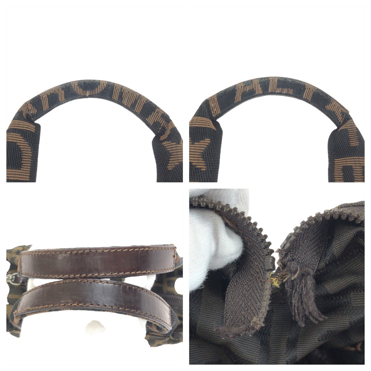 24097
FENDI フェンディ ズッカ ブラウン シルバー金具 キャンバス / レザー 2119 26541 099 ハンドバッグ レディース ABP28