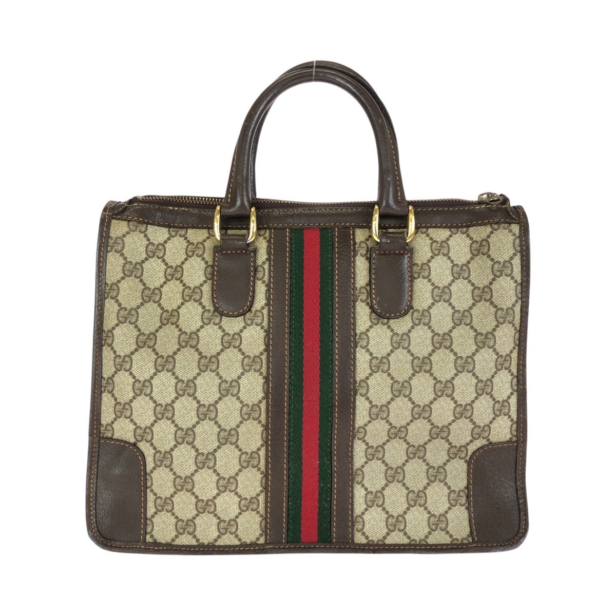 24100
GUCCI グッチ ヴィンテージ シェリーライン ベージュ ブラウン ゴールド金具 GGスプリームキャンバス / レザー 24 02 1886 ハンドバッグ トートバッグ レディース AB30
