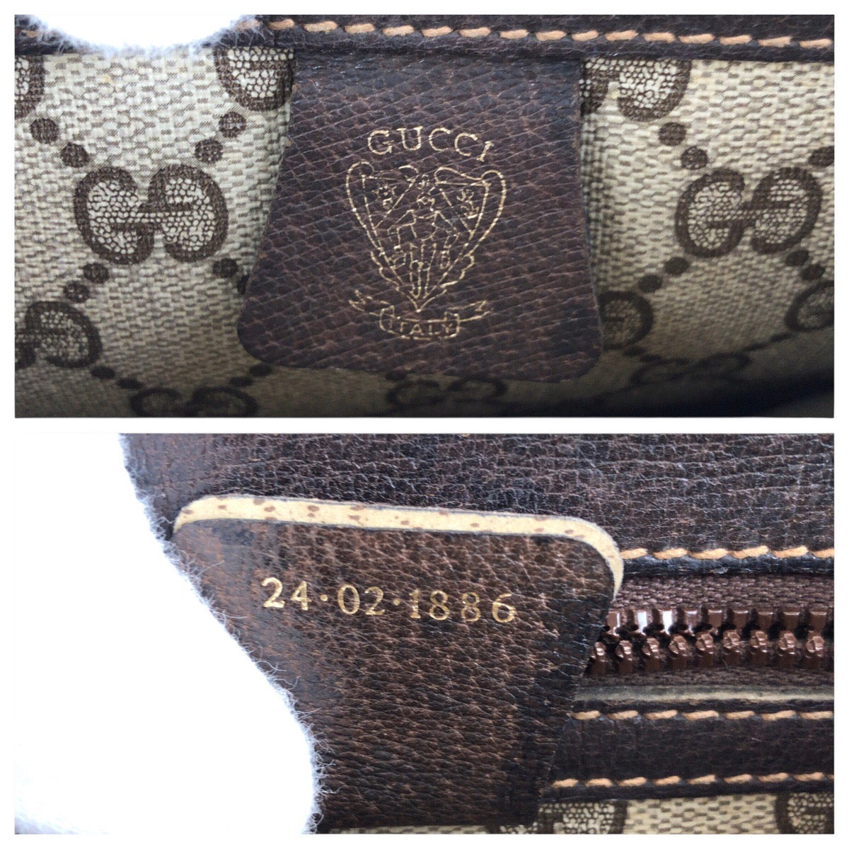 24100
GUCCI グッチ ヴィンテージ シェリーライン ベージュ ブラウン ゴールド金具 GGスプリームキャンバス / レザー 24 02 1886 ハンドバッグ トートバッグ レディース AB30