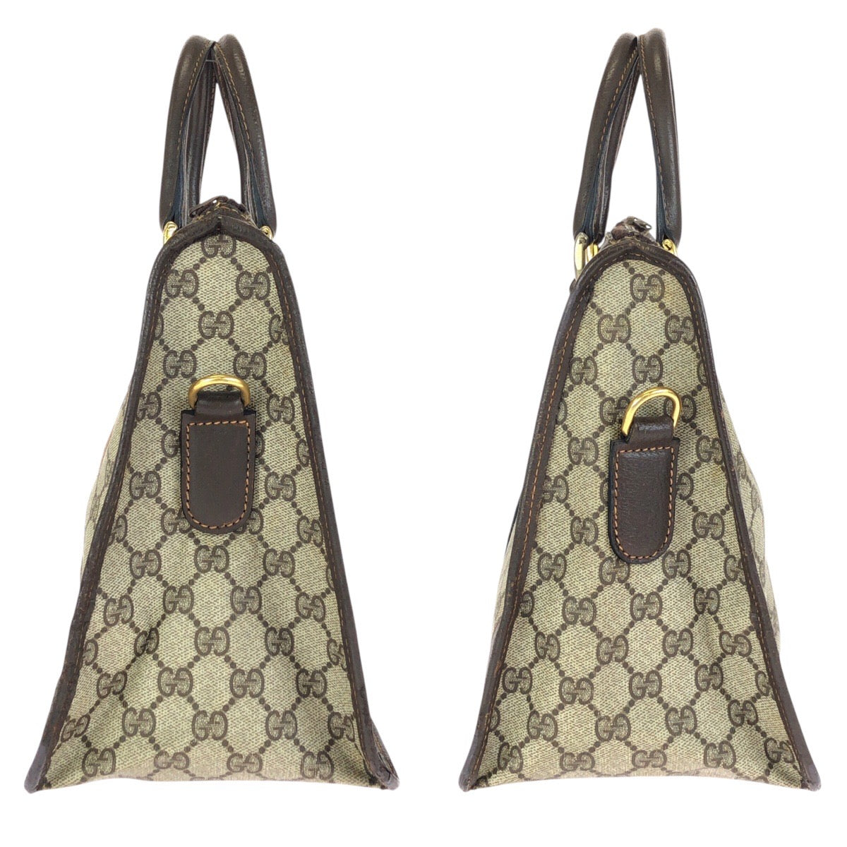 24100
GUCCI グッチ ヴィンテージ シェリーライン ベージュ ブラウン ゴールド金具 GGスプリームキャンバス / レザー 24 02 1886 ハンドバッグ トートバッグ レディース AB30