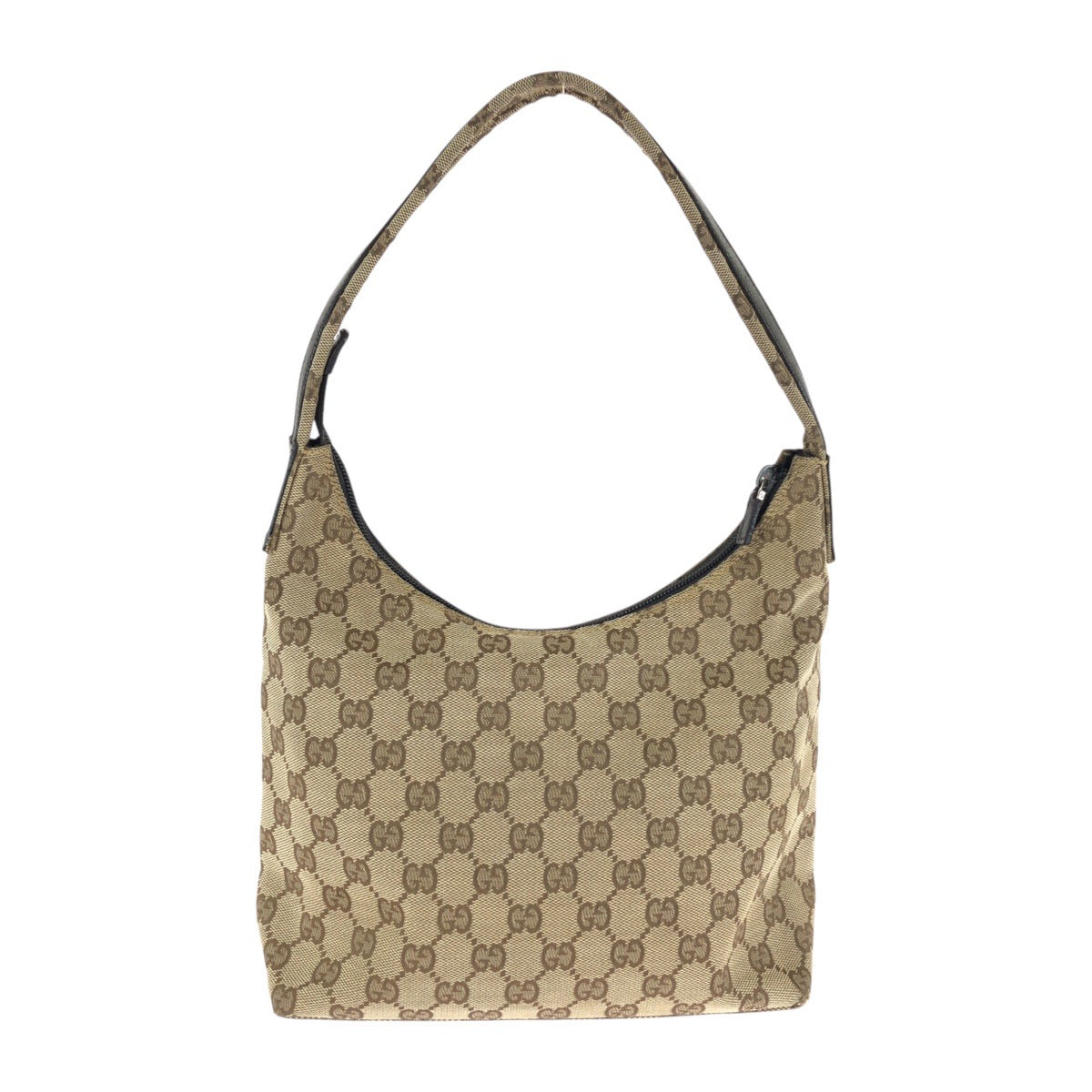 24103
GUCCI グッチ ブラウン ベージュ シルバー金具 GGキャンバス / レザー 001 3386 ショルダーバッグ ハンドバッグ レディース AB30