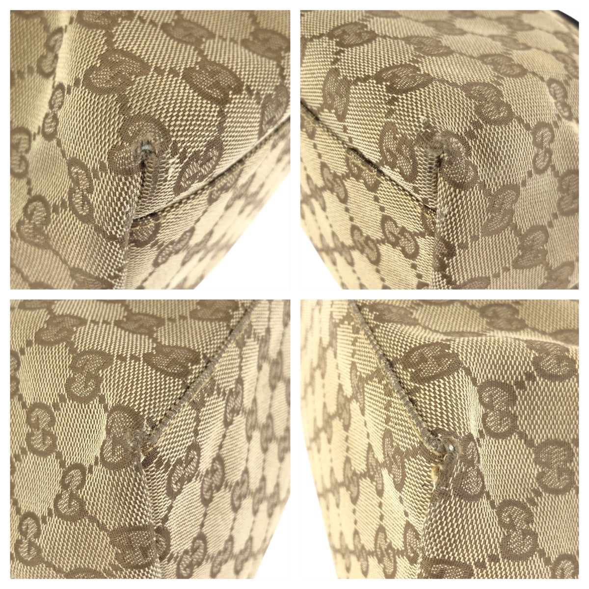 24103
GUCCI グッチ ブラウン ベージュ シルバー金具 GGキャンバス / レザー 001 3386 ショルダーバッグ ハンドバッグ レディース AB30