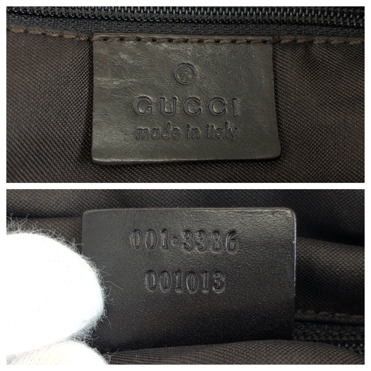 24103
GUCCI グッチ ブラウン ベージュ シルバー金具 GGキャンバス / レザー 001 3386 ショルダーバッグ ハンドバッグ レディース AB30