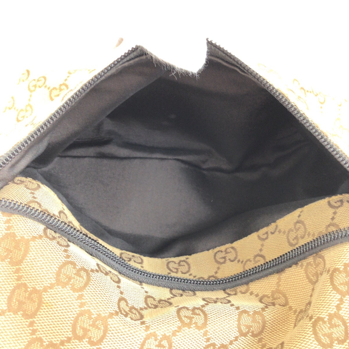 24103
GUCCI グッチ ブラウン ベージュ シルバー金具 GGキャンバス / レザー 001 3386 ショルダーバッグ ハンドバッグ レディース AB30