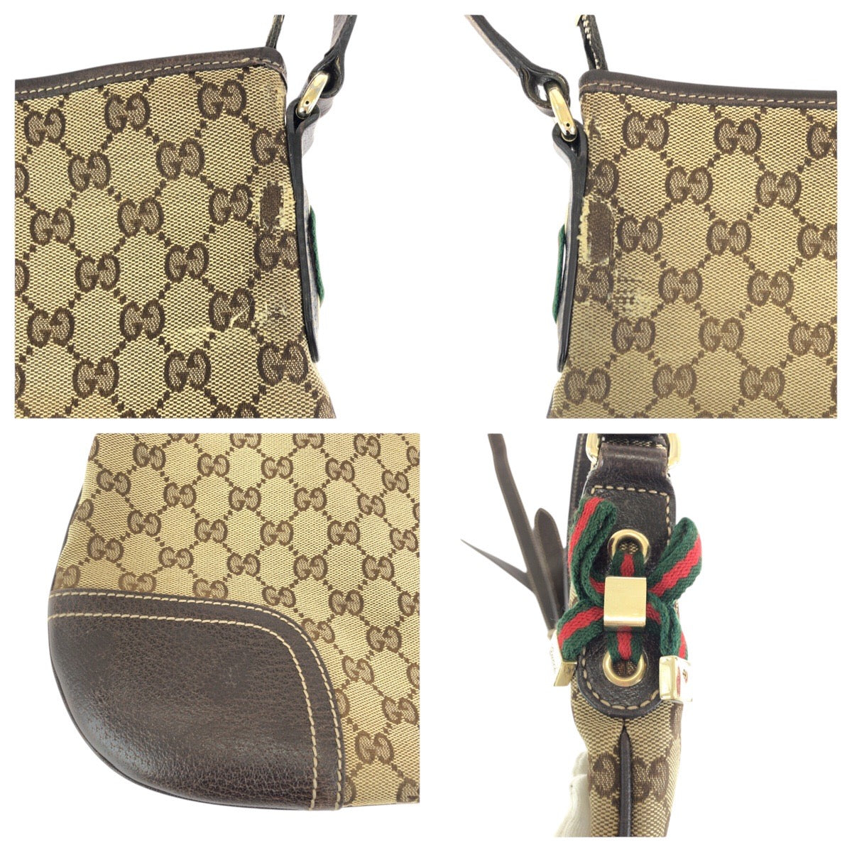 24107
GUCCI グッチ プリンシー ブラウン ダークブラウン ゴールド金具 GGキャンバス / レザー 204939 ショルダーバッグ メッセンジャーバッグ レディース AB28