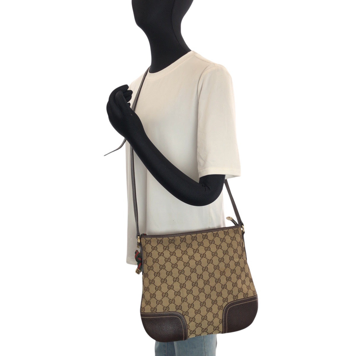 24107
GUCCI グッチ プリンシー ブラウン ダークブラウン ゴールド金具 GGキャンバス / レザー 204939 ショルダーバッグ メッセンジャーバッグ レディース AB28