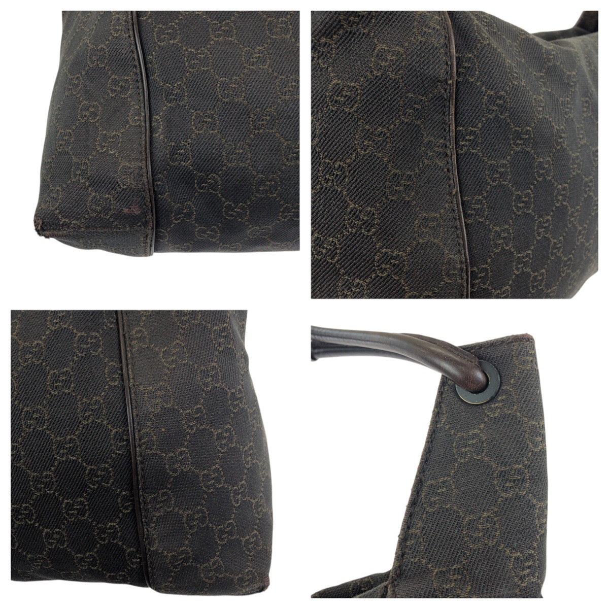 24108
GUCCI グッチ ダークブラウン ゴールド金具 GGキャンバス / レザー 101292 ショルダーバッグ ハンドバッグ レディース AB28