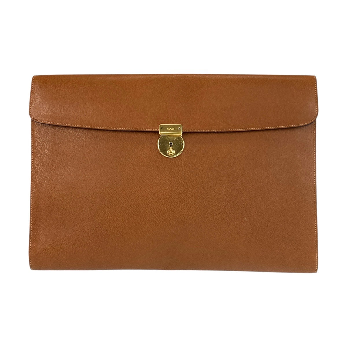 24109
GUCCI グッチ ブラウン ゴールド金具 レザー 017 123 3063 クラッチバッグ セカンドバッグ メンズ ABP23