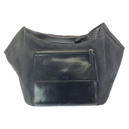 24110
GUCCI グッチ ブラック 黒 シルバー金具 GGキャンバス / レザー 101679 ボディバッグ ショルダーバッグ メンズ AB28