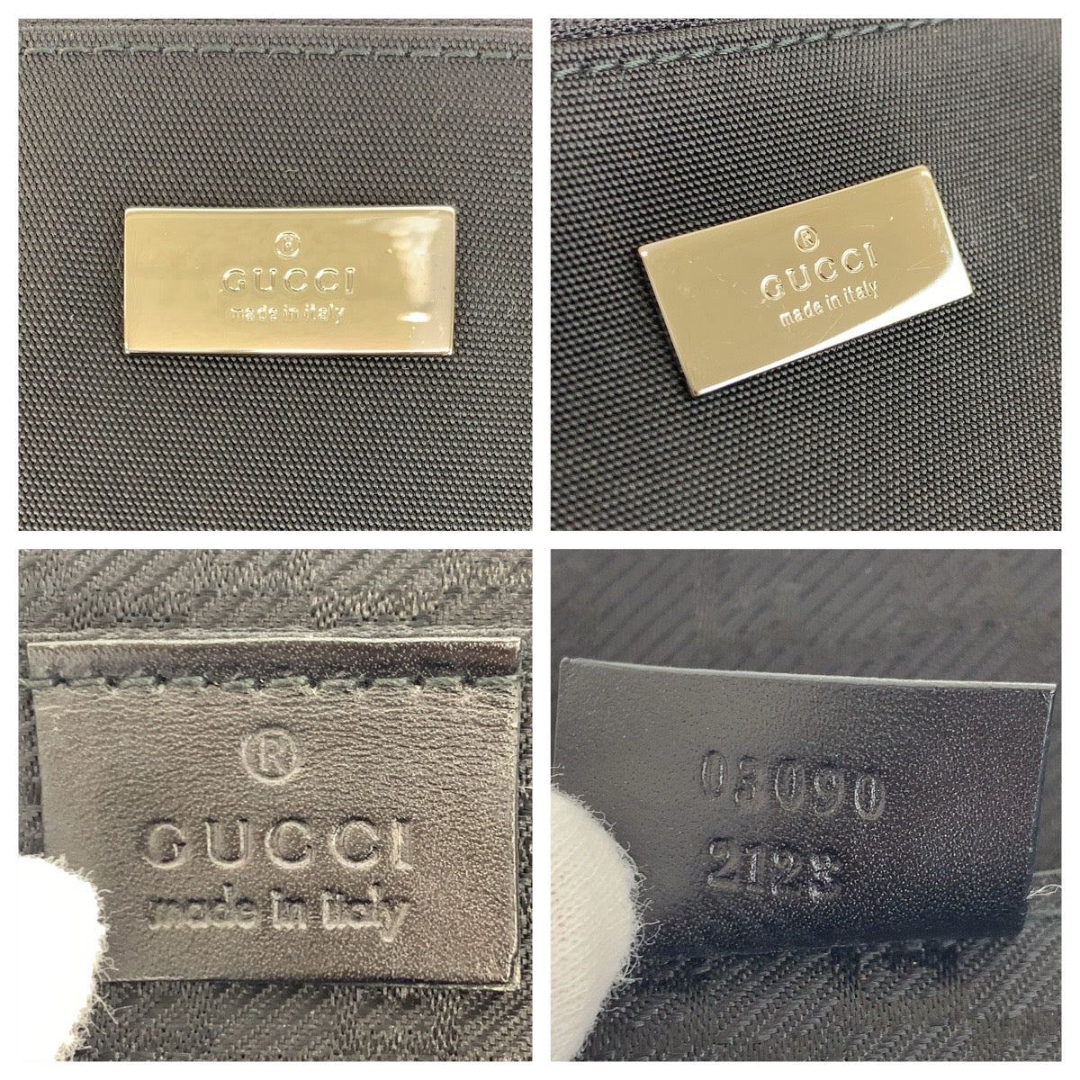 24111
GUCCI グッチ ブラック 黒 シルバー金具 ナイロン 03090 クラッチバッグ セカンドバッグ メンズ ABP21