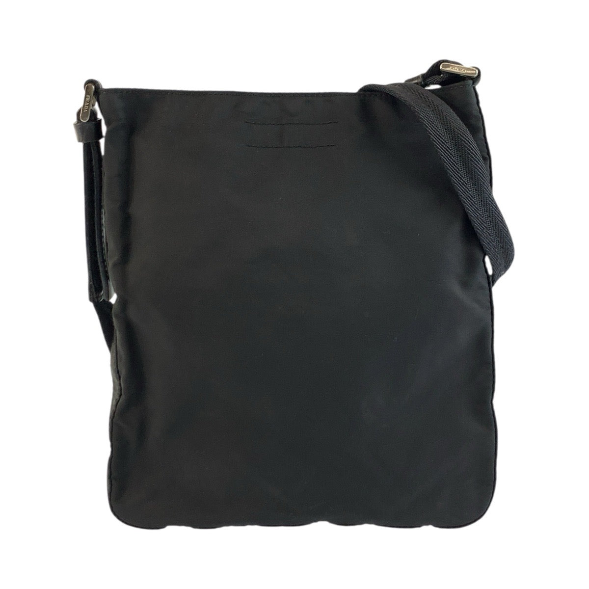 24114
PRADA プラダ テスート 三角ロゴプレート ブラック 黒 シルバー金具 ナイロン ショルダーバッグ ポシェット レディース ABP28