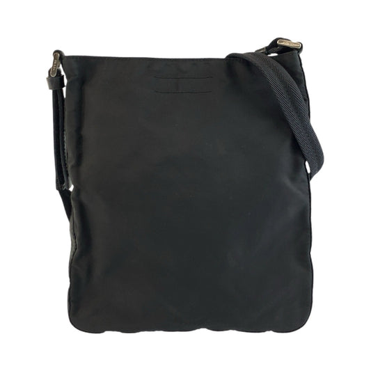 24114
PRADA プラダ テスート 三角ロゴプレート ブラック 黒 シルバー金具 ナイロン ショルダーバッグ ポシェット レディース ABP28