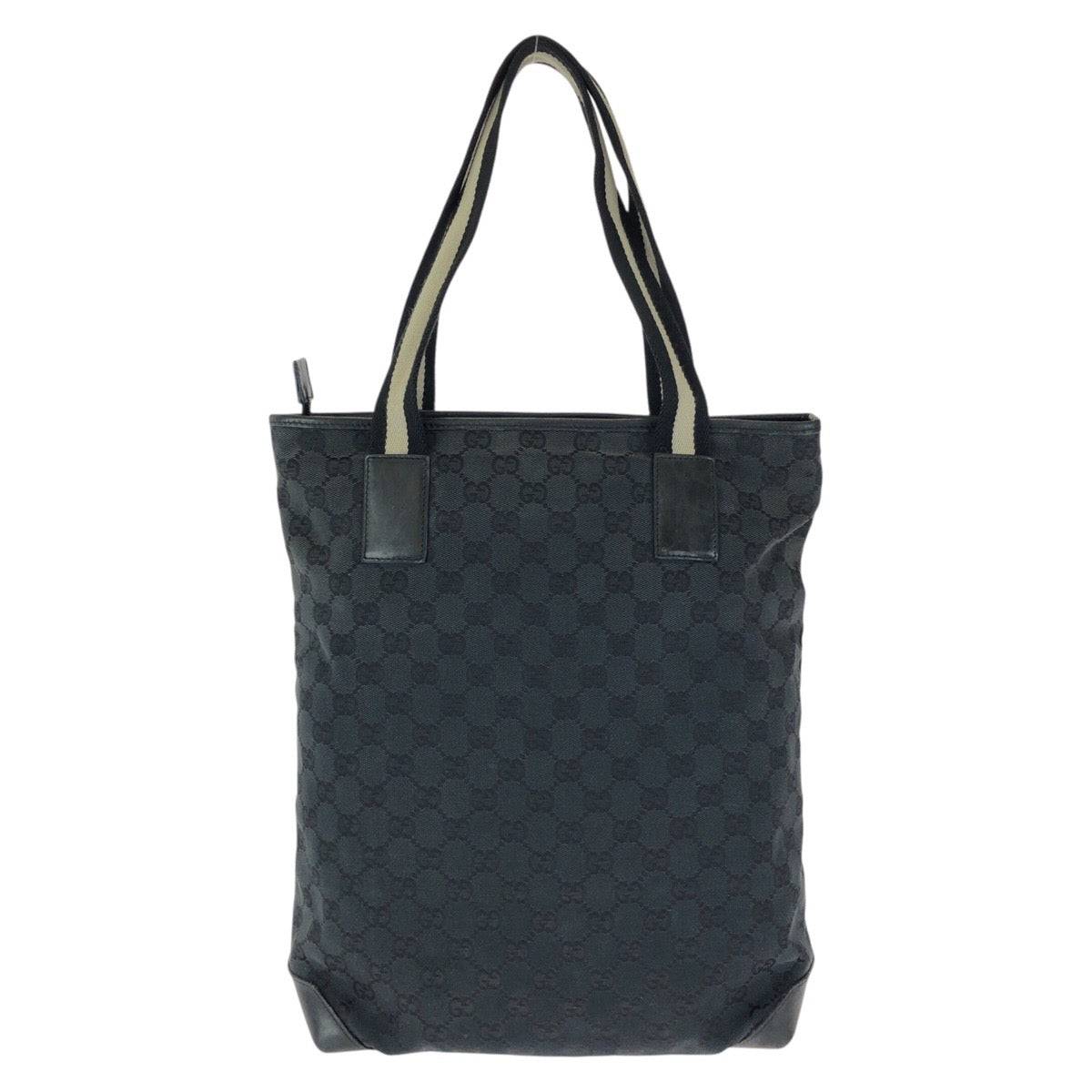 24115
GUCCI グッチ ブラック 黒 シルバー金具 GGキャンバス / レザー 019 0401 トートバッグ ショルダーバッグ レディース AB28